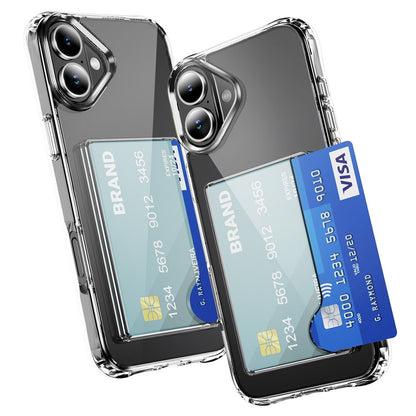 For iPhone 16 Shockproof Case TPU Phone Cover with Card Holder