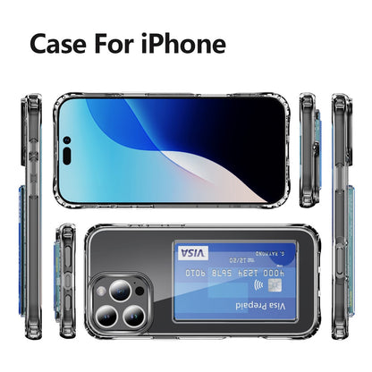 For iPhone 16 Pro Case with Card HolderShockproof TPU Phone Cover