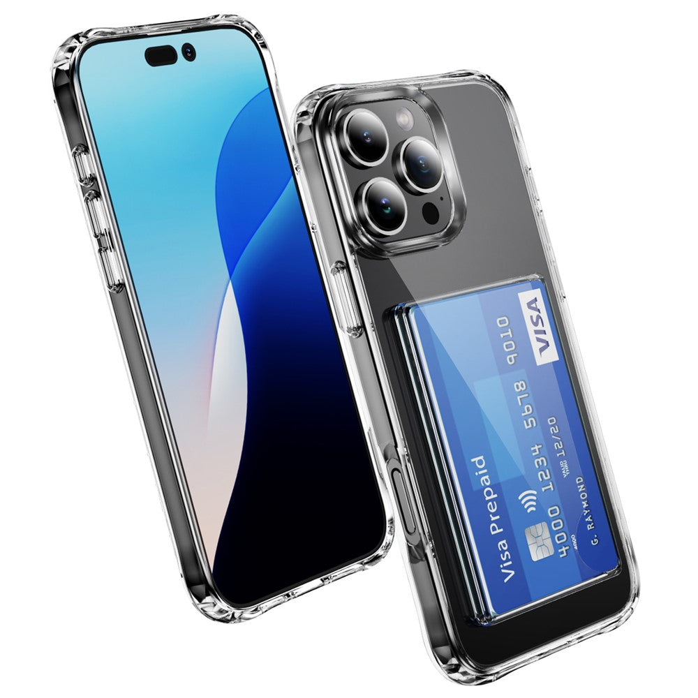 For iPhone 16 Pro Case with Card HolderShockproof TPU Phone Cover