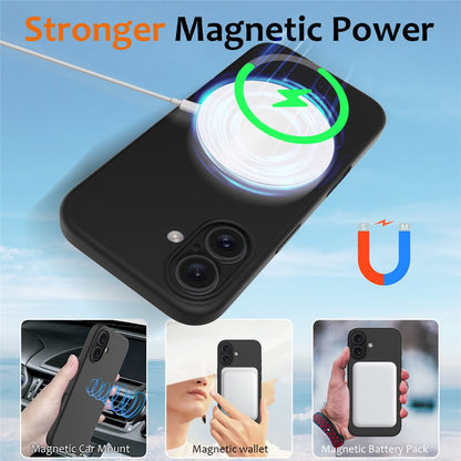 For iPhone 16 Case Compatible with MagSafe Anti-Drop Liquid Silicone Phone Cover