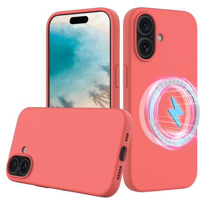 For iPhone 16 Case Compatible with MagSafe Anti-Drop Liquid Silicone Phone Cover