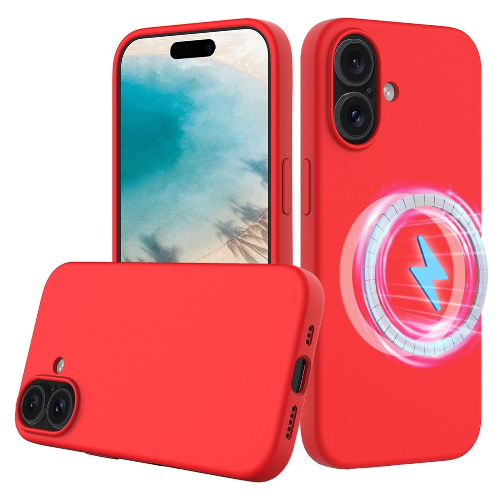 For iPhone 16 Case Compatible with MagSafe Anti-Drop Liquid Silicone Phone Cover
