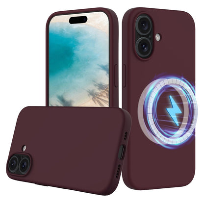 For iPhone 16 Case Compatible with MagSafe Anti-Drop Liquid Silicone Phone Cover