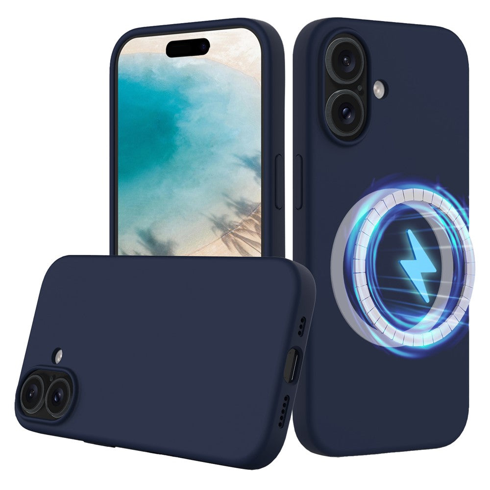 For iPhone 16 Case Compatible with MagSafe Anti-Drop Liquid Silicone Phone Cover