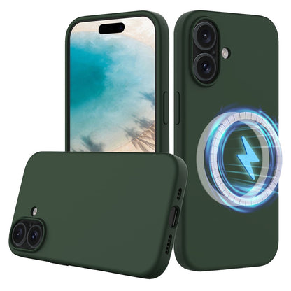 For iPhone 16 Case Compatible with MagSafe Anti-Drop Liquid Silicone Phone Cover