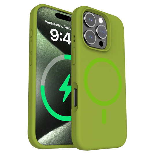 For iPhone 16 Pro Max Case Compatible with MagSafe PC+Liquid Silicone Phone Cover