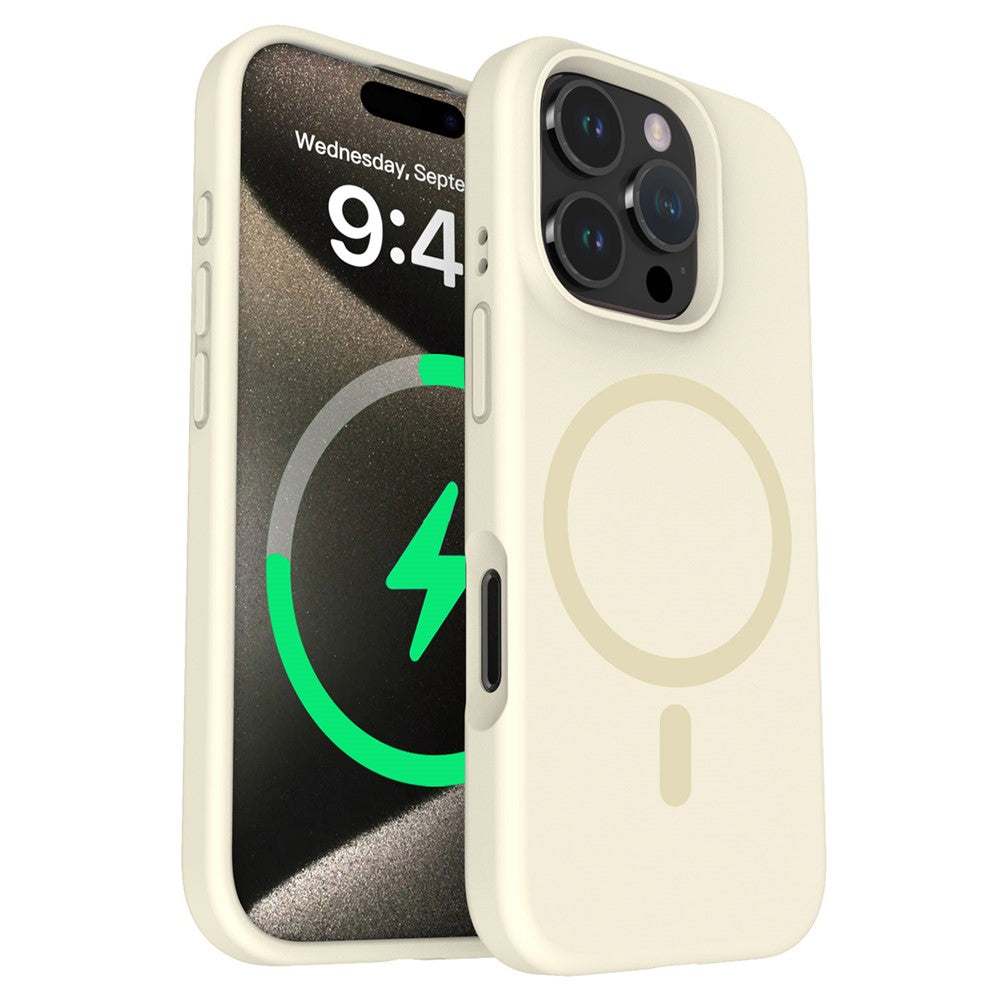 For iPhone 16 Pro Max Case Compatible with MagSafe PC+Liquid Silicone Phone Cover