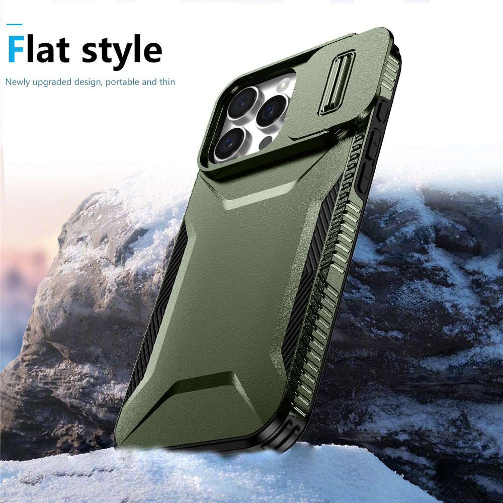 For iPhone 16 Pro Max Case Camshield TPU+PC Phone Cover Non-Slip Side Edge