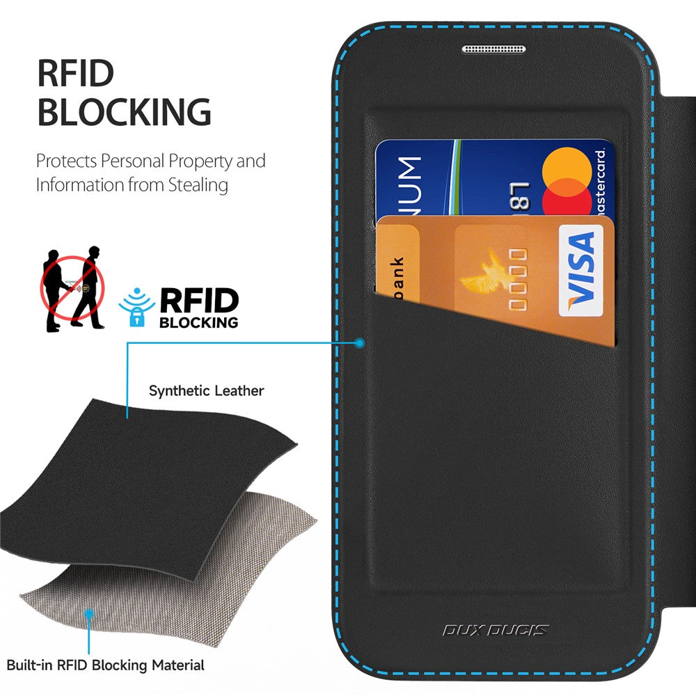 DUX DUCIS Skin X Pro Series for iPhone 16 Pro Max Magnetic Case Kickstand Leather Flip Phone Cover