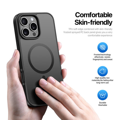 DUX DUCIS Yind Series For iPhone 16 Pro Magnetic Case Airbag Corners PC+TPU Matte Phone Cover