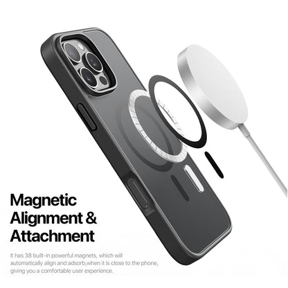 DUX DUCIS Yind Series For iPhone 16 Pro Magnetic Case Airbag Corners PC+TPU Matte Phone Cover
