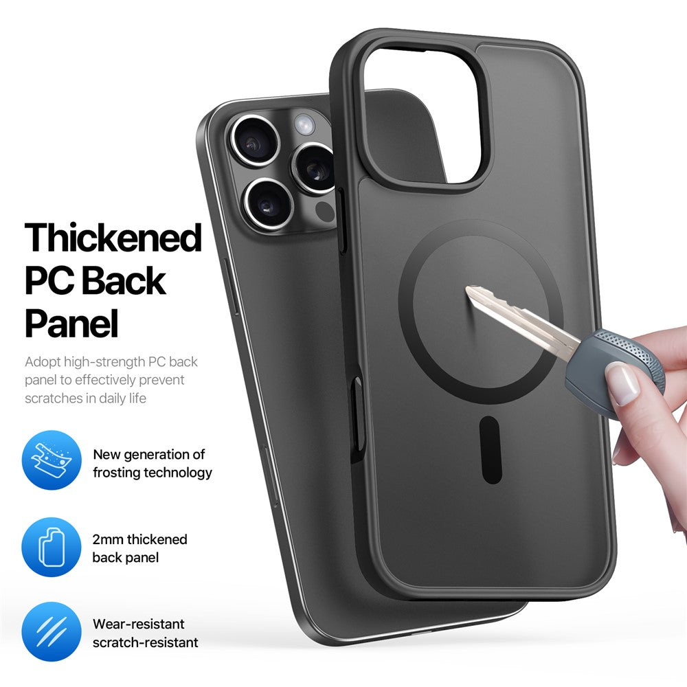DUX DUCIS Yind Series For iPhone 16 Pro Magnetic Case Airbag Corners PC+TPU Matte Phone Cover