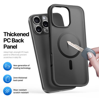 DUX DUCIS Yind Series For iPhone 16 Pro Magnetic Case Airbag Corners PC+TPU Matte Phone Cover