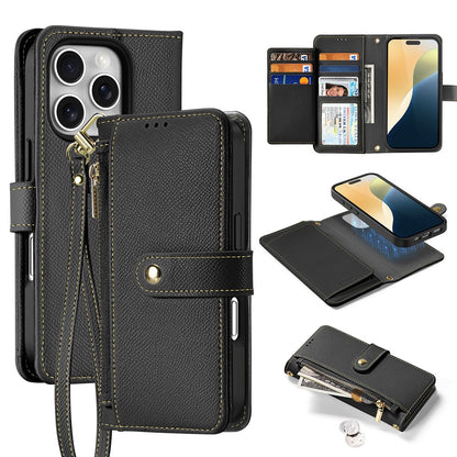 DUX DUCIS Lawa Series for iPhone 16 Pro Max Magnetic Case Cowhide Leather Detachable Phone Cover