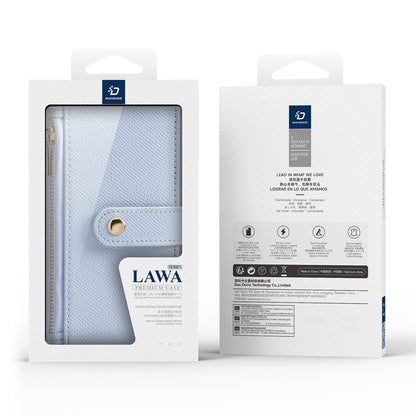 DUX DUCIS Lawa Series for iPhone 16 Magnetic Case Detachable Zipper Wallet Cowhide Leather Cover