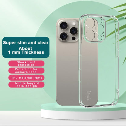 IMAK UX-5 Series for iPhone 16 Pro TPU Case Slim Phone Cover HD Transparent