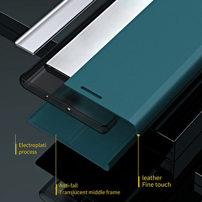 For iPhone 16 Pro Max Case Anti-Drop Leather Phone Cover with Stand