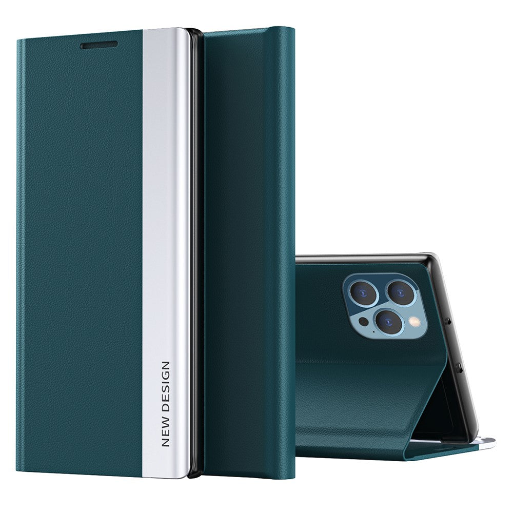 For iPhone 16 Pro Max Case Anti-Drop Leather Phone Cover with Stand