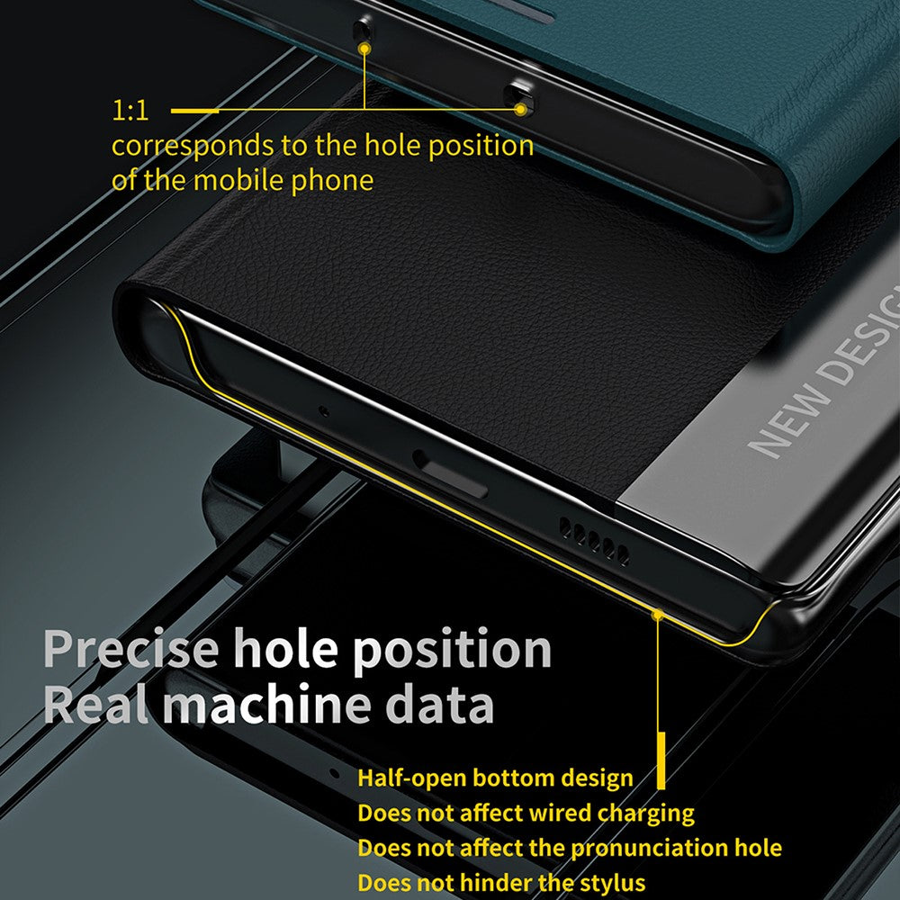 For iPhone 16 Case Anti-Drop Leather Phone Cover with Stand