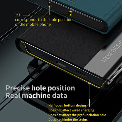 For iPhone 16 Case Anti-Drop Leather Phone Cover with Stand