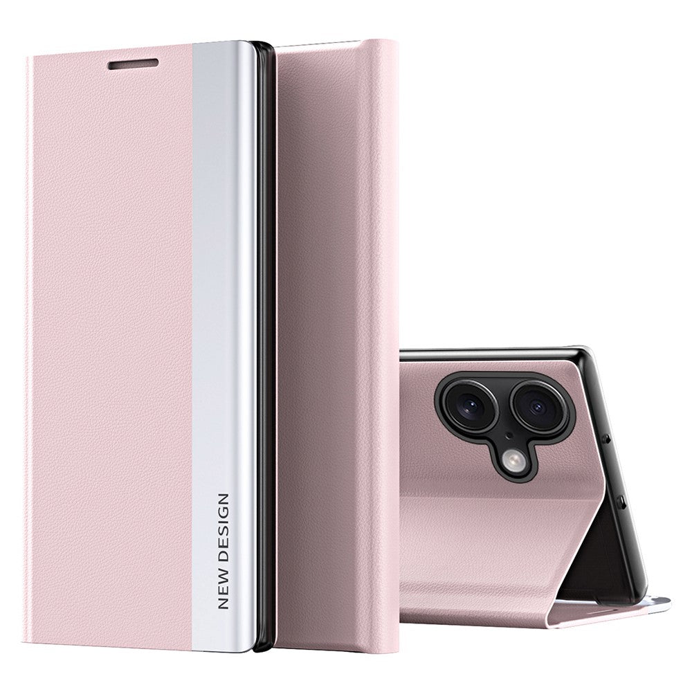 For iPhone 16 Case Anti-Drop Leather Phone Cover with Stand