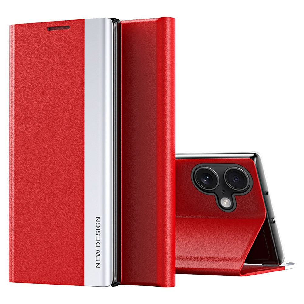 For iPhone 16 Case Anti-Drop Leather Phone Cover with Stand