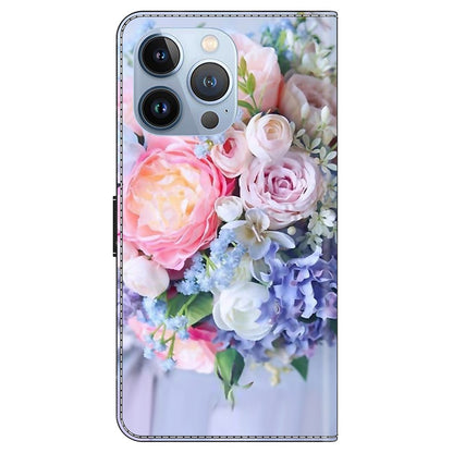 For iPhone 16 Pro Wallet Case Magnetic Clasp 3D Pattern Leather Phone Cover