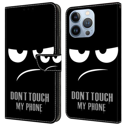 For iPhone 16 Pro Wallet Case Magnetic Clasp 3D Pattern Leather Phone Cover
