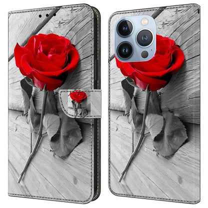 For iPhone 16 Pro Wallet Case Magnetic Clasp 3D Pattern Leather Phone Cover