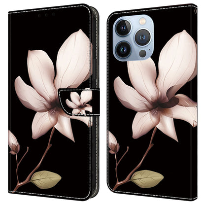 For iPhone 16 Pro Wallet Case Magnetic Clasp 3D Pattern Leather Phone Cover