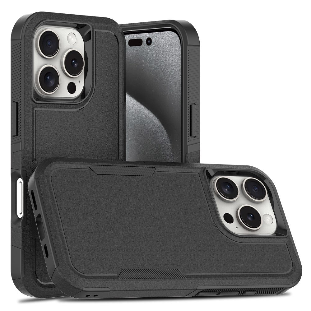 For iPhone 16 Pro Case 2-in-1 PC+TPU Shockproof Phone Cover