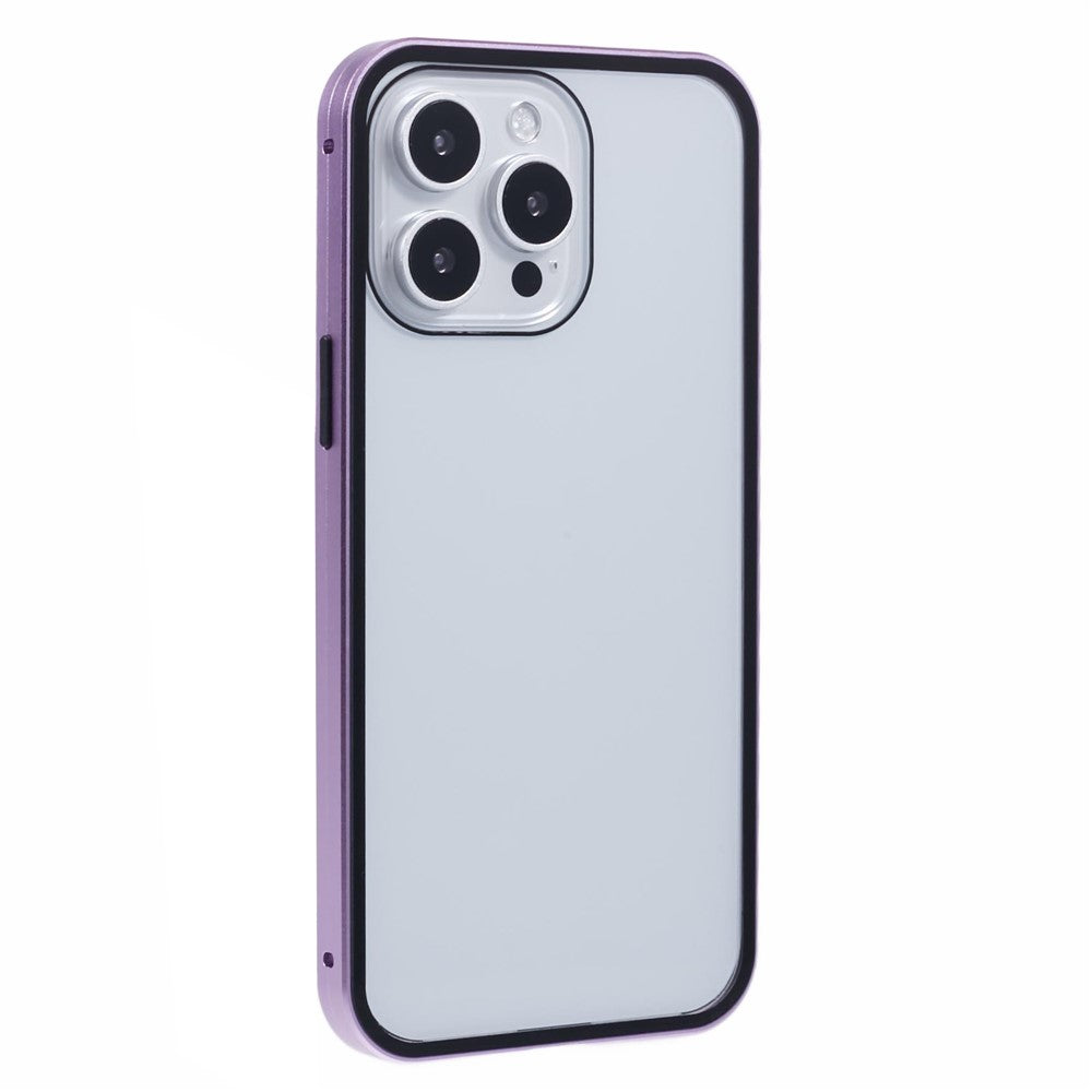 For iPhone 16 Pro Max Full Body Case Magnetic Tempered Glass Double-Sided Phone Case