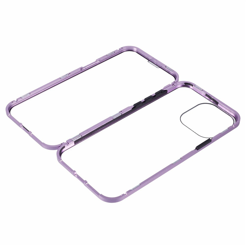 For iPhone 16 Pro Max Full Body Case Magnetic Tempered Glass Double-Sided Phone Case