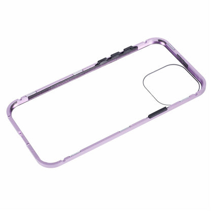 For iPhone 16 Pro Max Full Body Case Magnetic Tempered Glass Double-Sided Phone Case