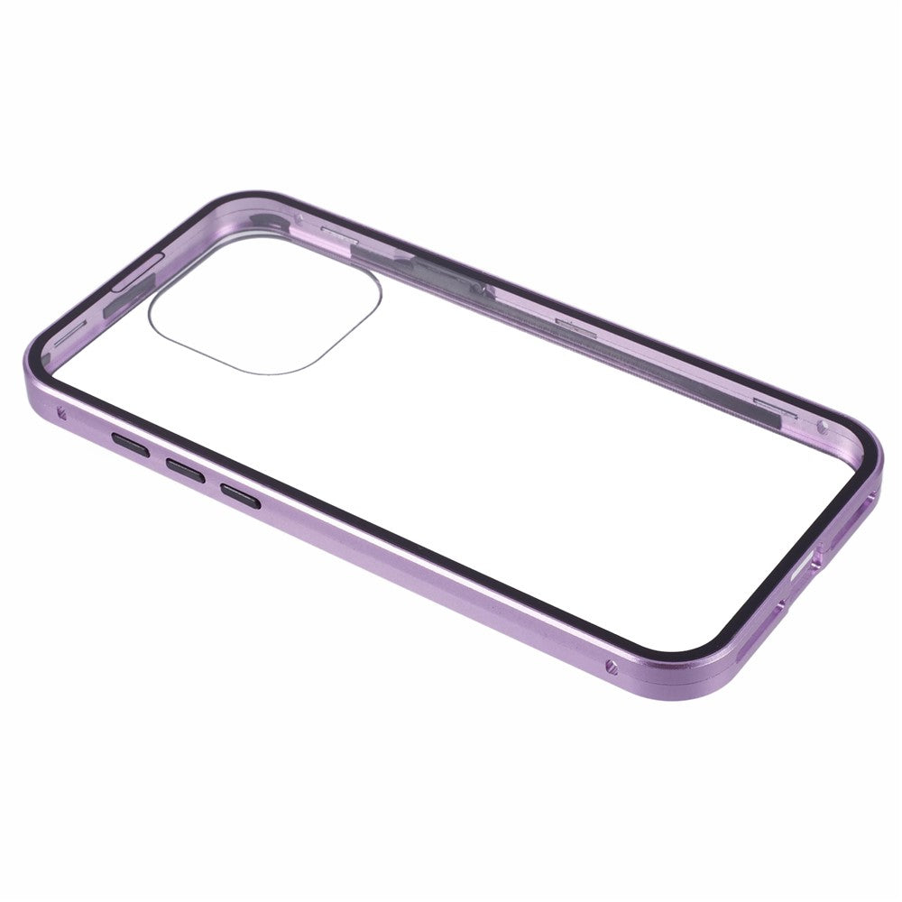 For iPhone 16 Pro Max Full Body Case Magnetic Tempered Glass Double-Sided Phone Case