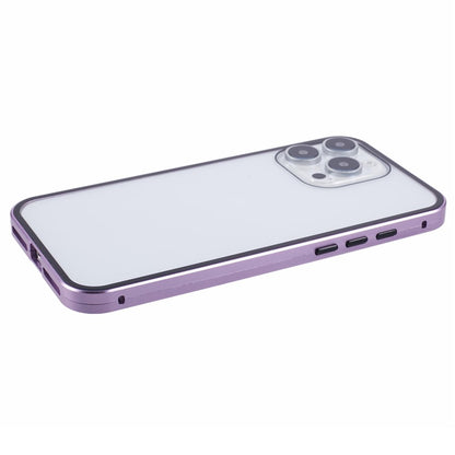 For iPhone 16 Pro Max Full Body Case Magnetic Tempered Glass Double-Sided Phone Case