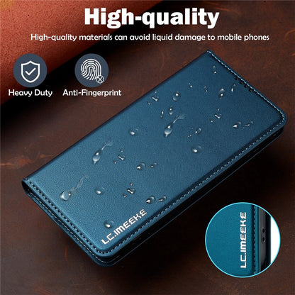 LC.IMEEKE L1 Series for iPhone 15 Case PU Leather Wallet Stand Protective Phone Cover