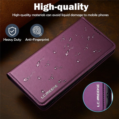 LC.IMEEKE L1 Series for iPhone 14 Pro Case PU Leather Wallet Stand Protective Phone Cover