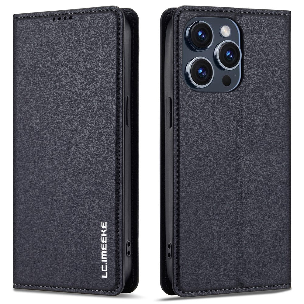 LC.IMEEKE L1 Series for iPhone 14 Pro Case PU Leather Wallet Stand Protective Phone Cover