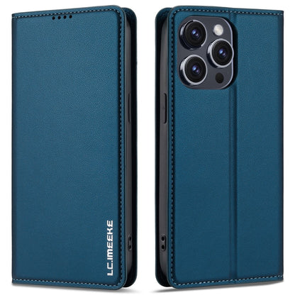 LC.IMEEKE L1 Series for iPhone 14 Pro Case PU Leather Wallet Stand Protective Phone Cover