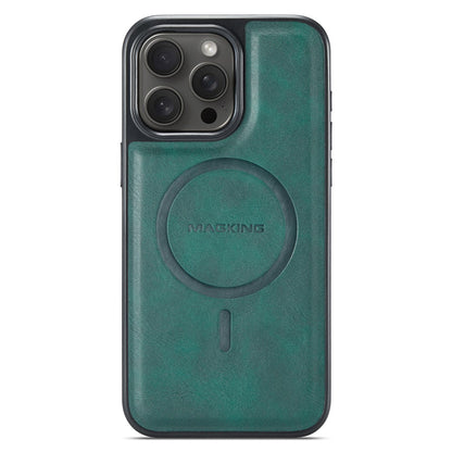 MAGKING K1 Series For iPhone 16 Pro Max Magnetic Case PC+TPU+PU Leather Shockproof Phone Cover