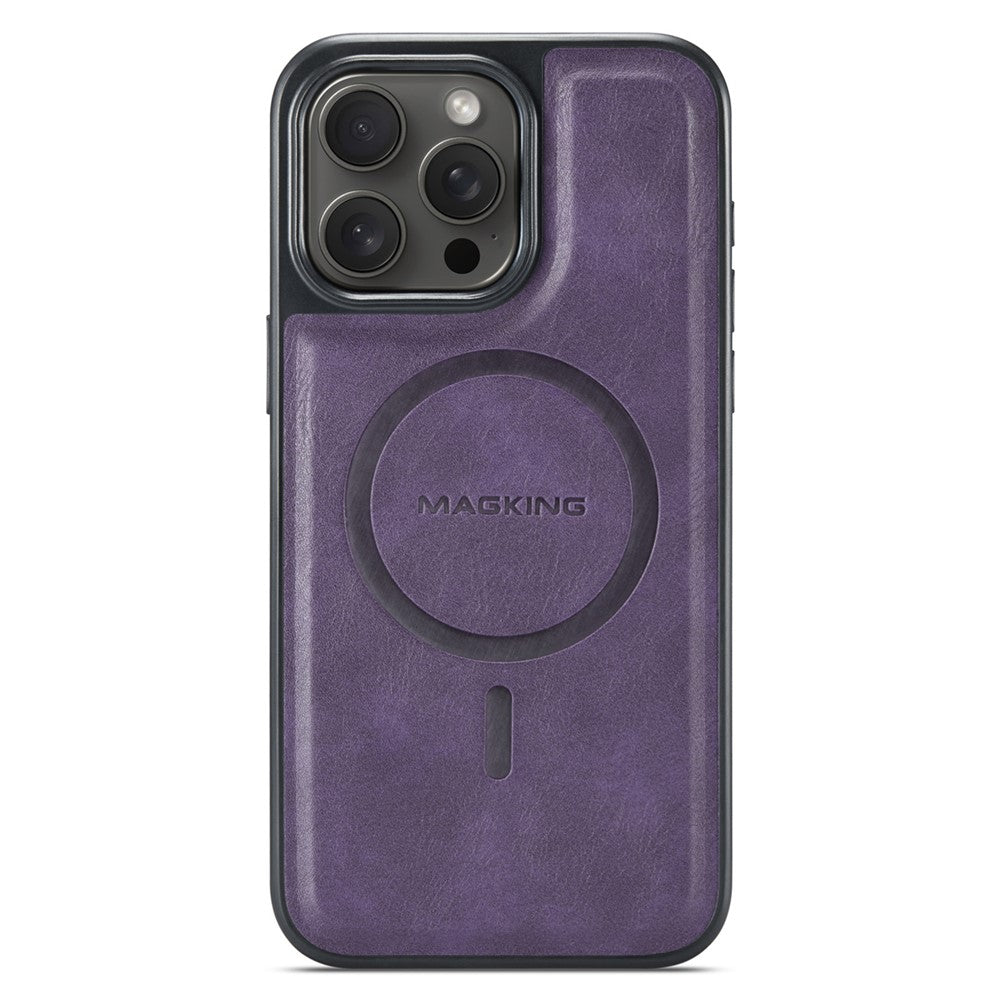 MAGKING K1 Series For iPhone 14 Pro Magnetic Case PC+TPU+PU Leather Shockproof Phone Cover