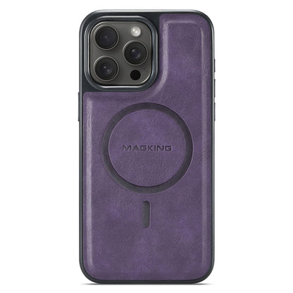 MAGKING K1 Series For iPhone 14 Pro Magnetic Case PC+TPU+PU Leather Shockproof Phone Cover