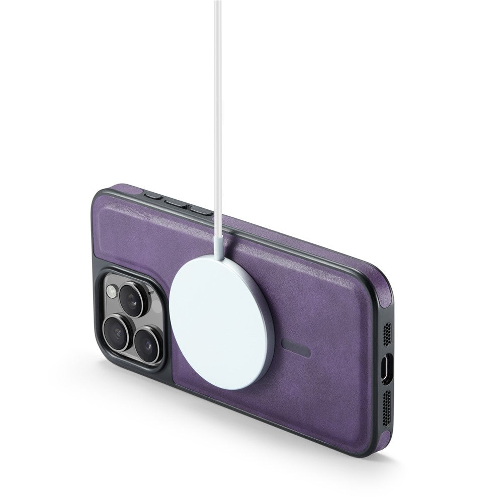 MAGKING K1 Series For iPhone 14 Pro Magnetic Case PC+TPU+PU Leather Shockproof Phone Cover