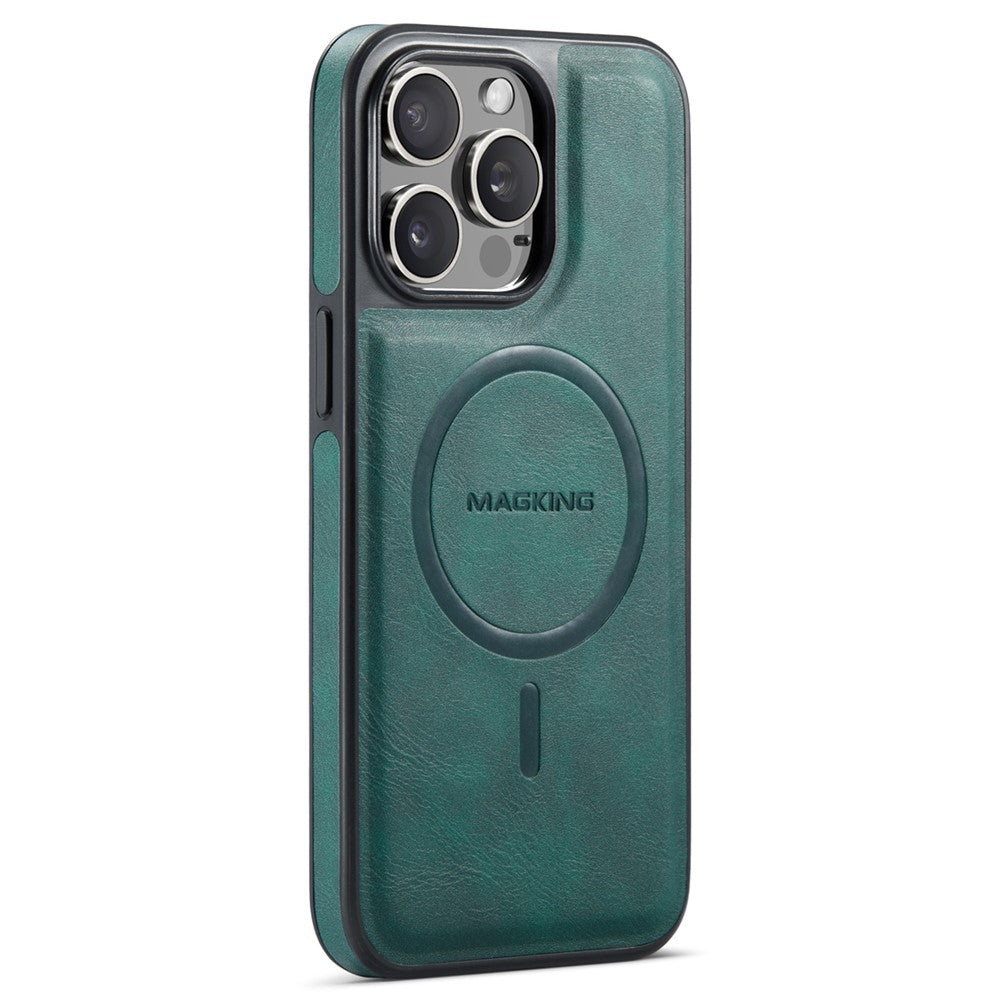 MAGKING K1 Series For iPhone 14 Pro Magnetic Case PC+TPU+PU Leather Shockproof Phone Cover