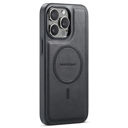 MAGKING K1 Series For iPhone 14 Pro Magnetic Case PC+TPU+PU Leather Shockproof Phone Cover