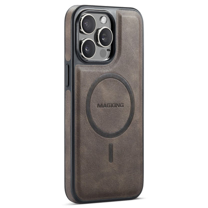 MAGKING K1 Series For iPhone 14 Pro Magnetic Case PC+TPU+PU Leather Shockproof Phone Cover