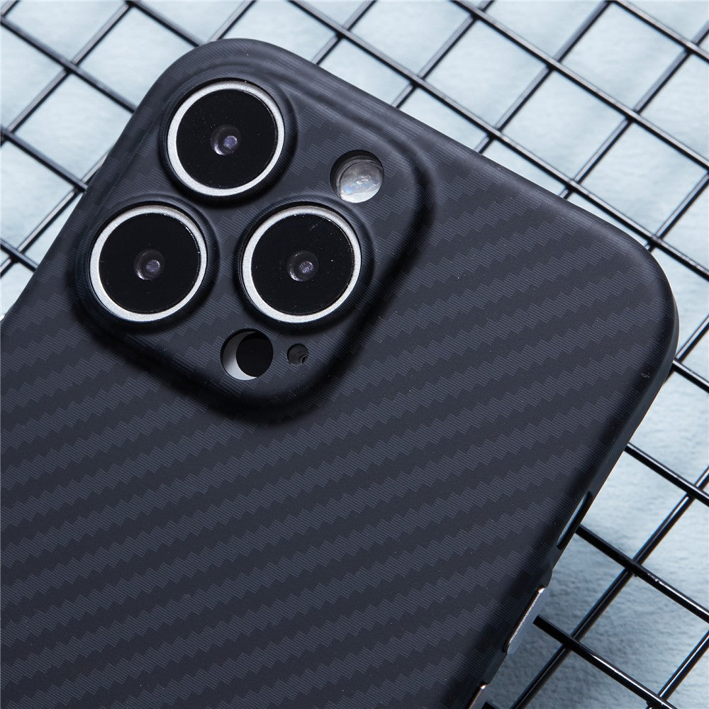 X-LEVEL For iPhone 16 Pro Magnetic Case Ultra-Thin PC Hard Phone Cover Carbon Fiber Texture