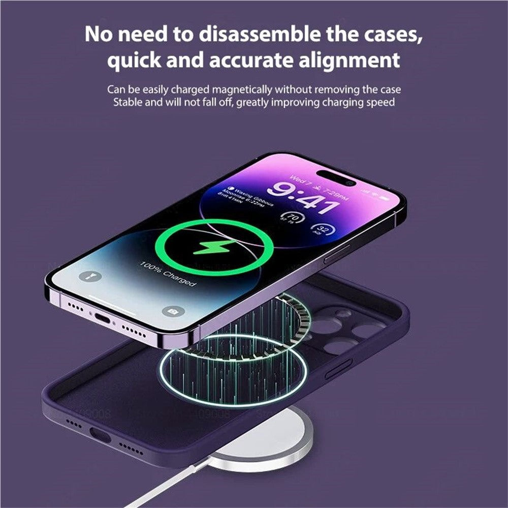 For iPhone 16 Pro Max Magnetic Case Shockproof Soft TPU Phone Cover