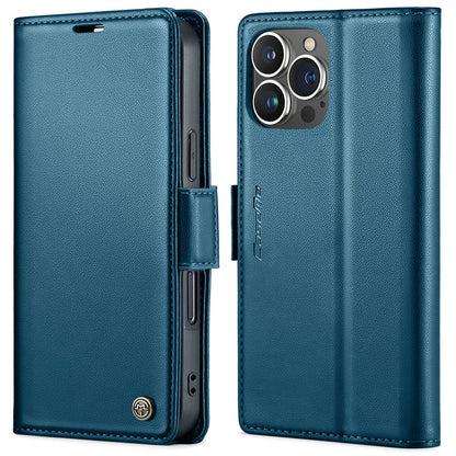 For iPhone 16 Pro Max Leather Case CASEME 023 RFID Blocking 3 Card Slot Mobile Cover